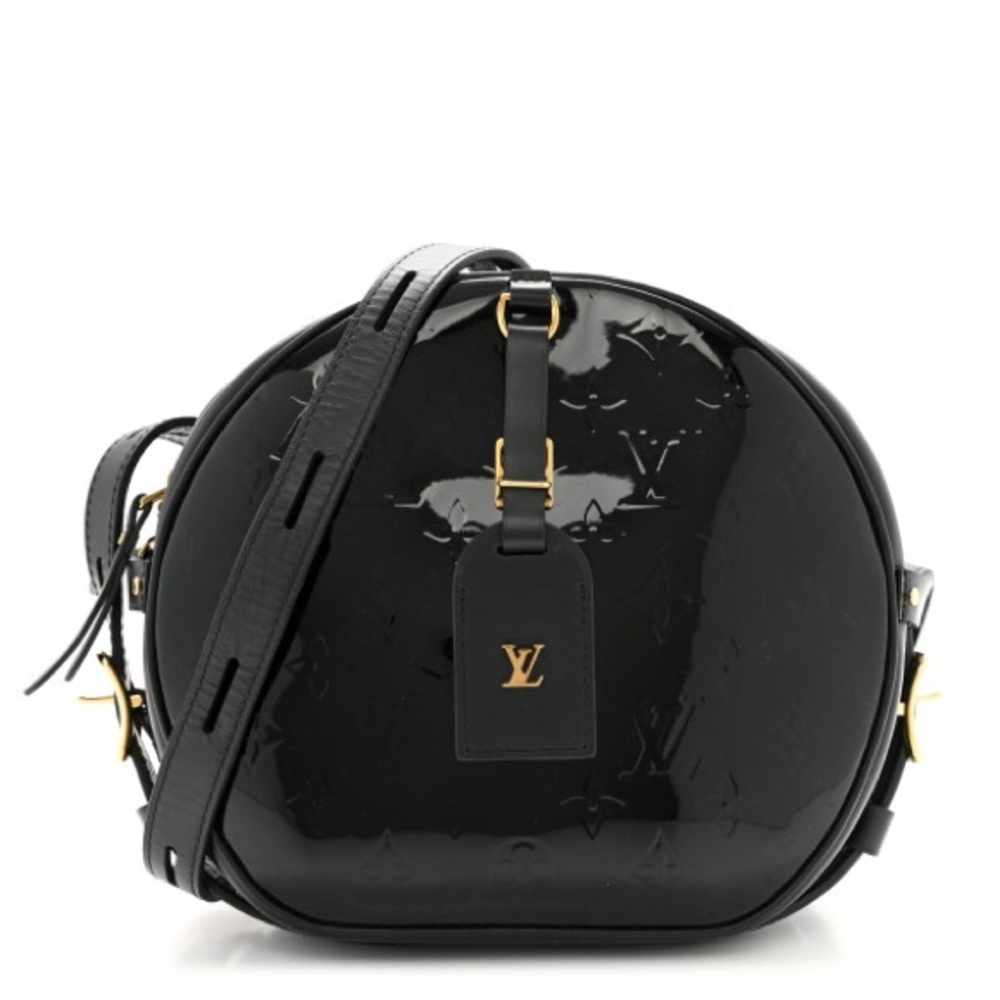 LOUIS VUITTON Vernis Boite Chapeau in Black Patent Leather Crossbody Bag